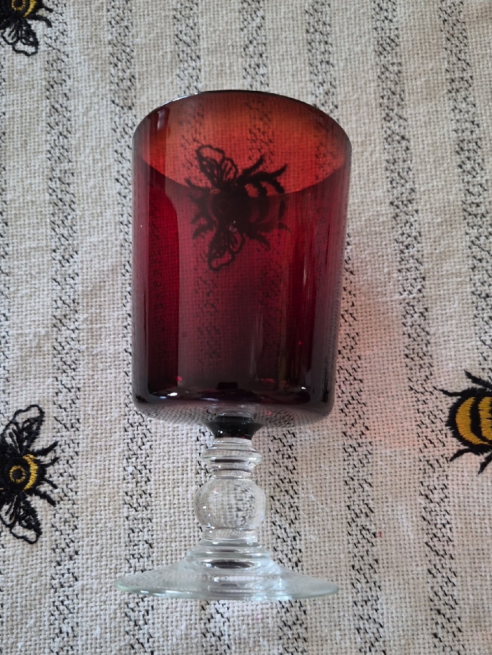 Vintage Luninarce Cavakier Deep Red E Goblet (5)